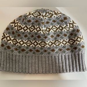 Kids Hat Beanie NWT Thirty-One 31 Grey Fairisle